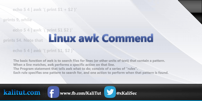 Spis aftensmad Hvad er der galt Alaska Linux awk Command with examples - KaliTut