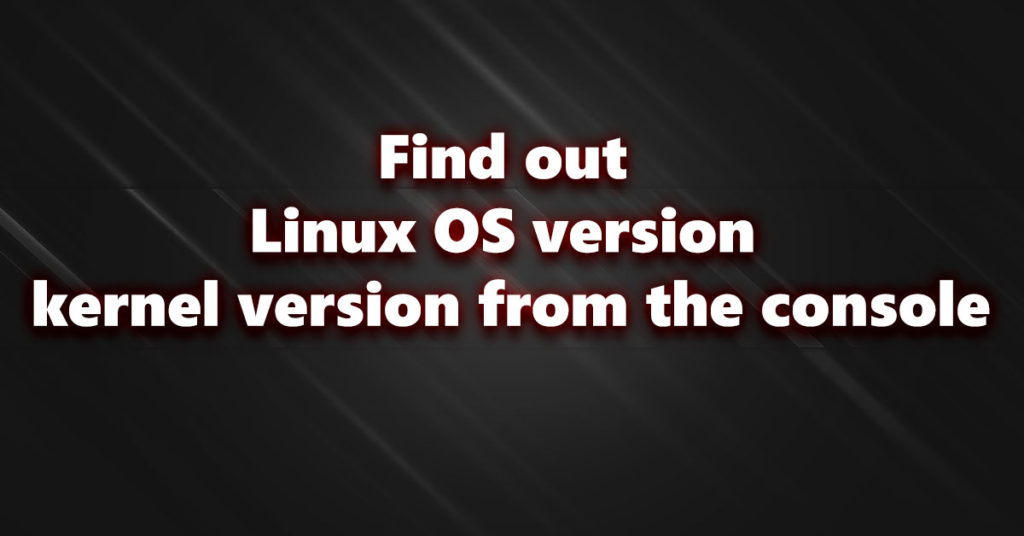 find os version linux