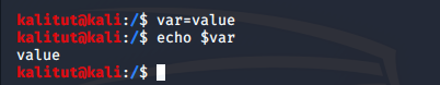 var = value