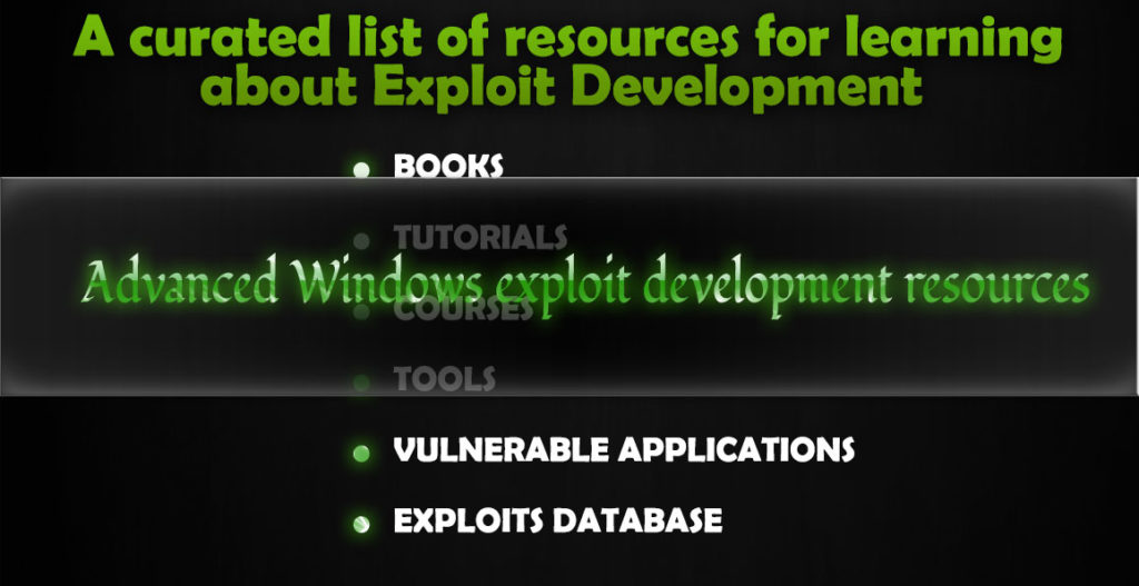 Exploit development resources