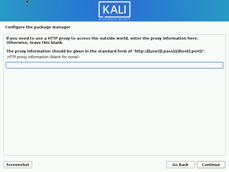 install kali linux http proxy