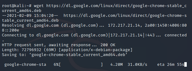 install google chrome kali linux