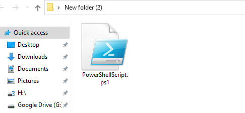 PowerShell scripts file